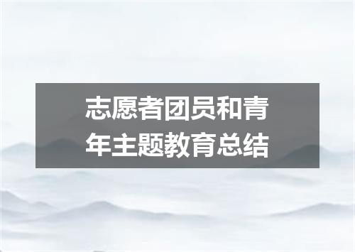 志愿者团员和青年主题教育总结