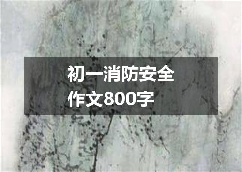 初一消防安全作文800字