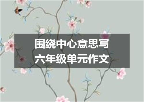 围绕中心意思写六年级单元作文