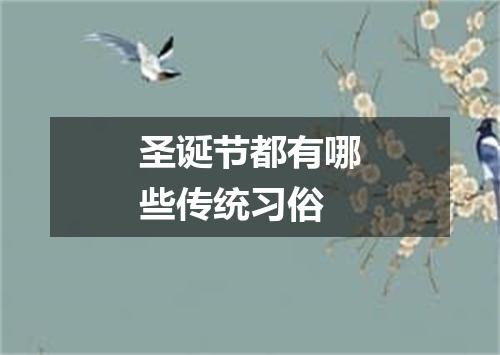 圣诞节都有哪些传统习俗