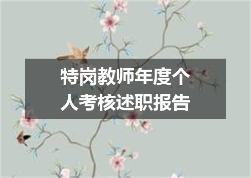 特岗教师年度个人考核述职报告
