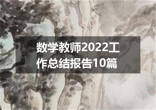 数学教师2022工作总结报告10篇