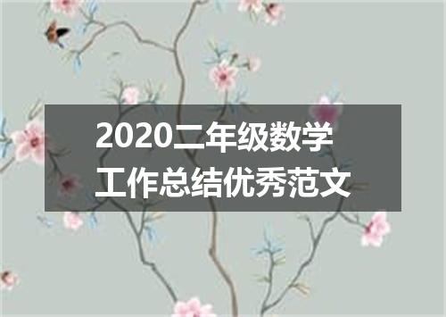 2020二年级数学工作总结优秀范文