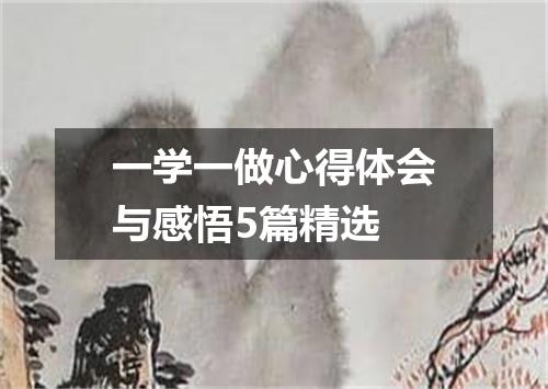 一学一做心得体会与感悟5篇精选