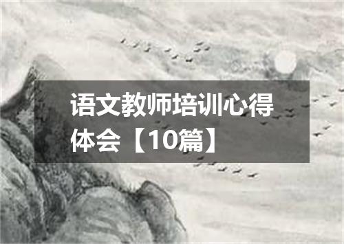 语文教师培训心得体会【10篇】
