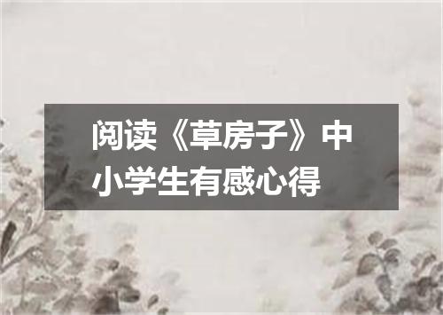 阅读《草房子》中小学生有感心得