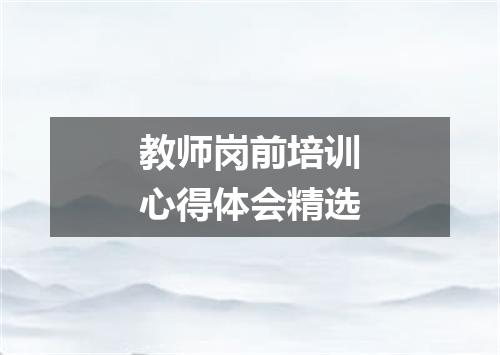 教师岗前培训心得体会精选