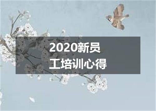 2020新员工培训心得