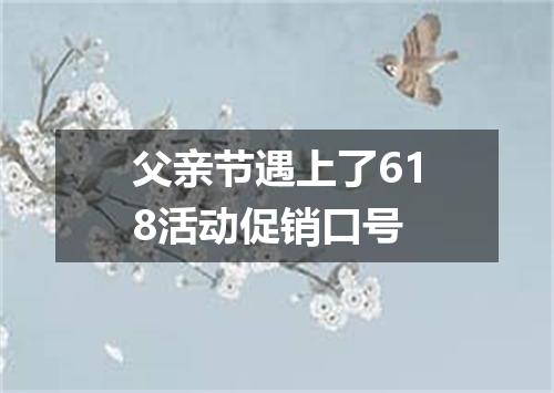 父亲节遇上了618活动促销口号