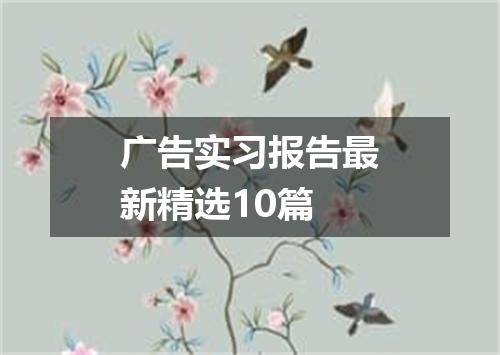 广告实习报告最新精选10篇