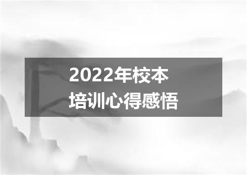 2022年校本培训心得感悟