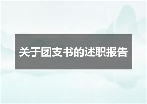 关于团支书的述职报告