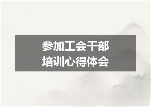 参加工会干部培训心得体会