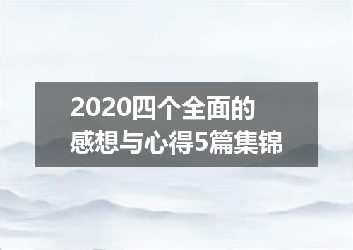 2020四个全面的感想与心得5篇集锦