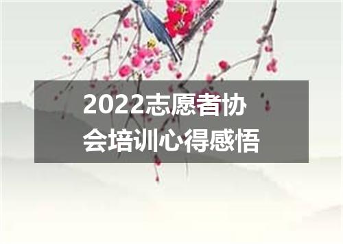 2022志愿者协会培训心得感悟