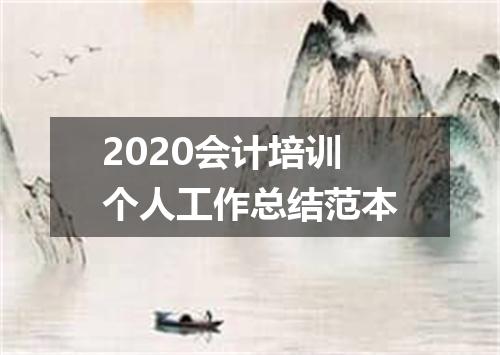 2020会计培训个人工作总结范本