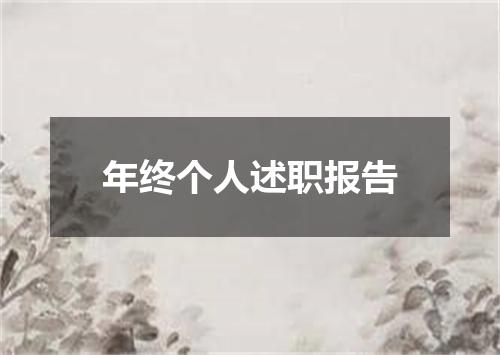 年终个人述职报告