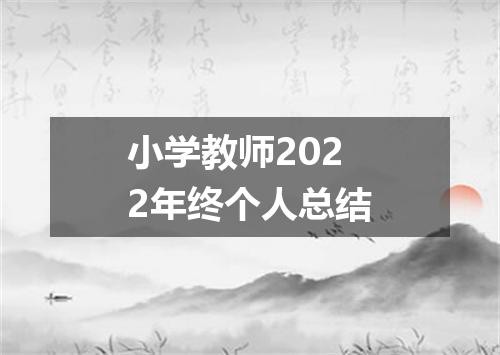 小学教师2022年终个人总结