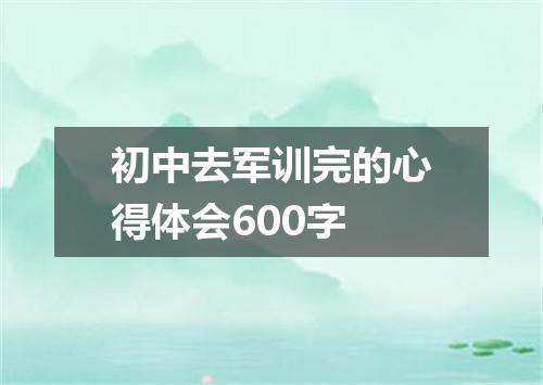 初中去军训完的心得体会600字