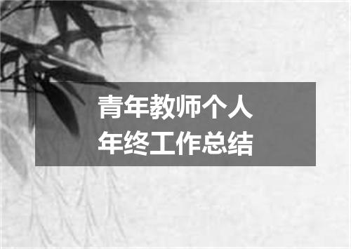 青年教师个人年终工作总结