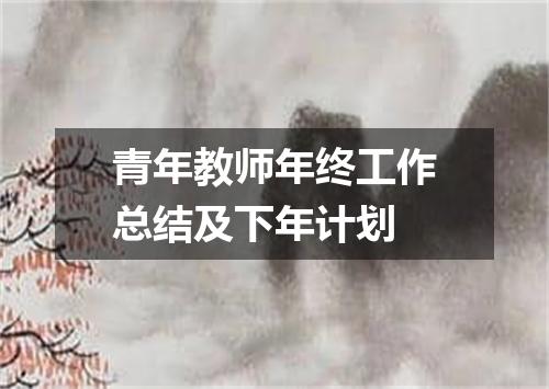 青年教师年终工作总结及下年计划