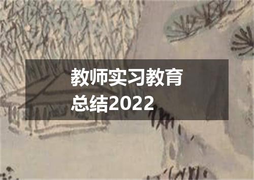 教师实习教育总结2022