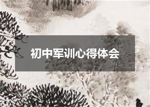 初中军训心得体会