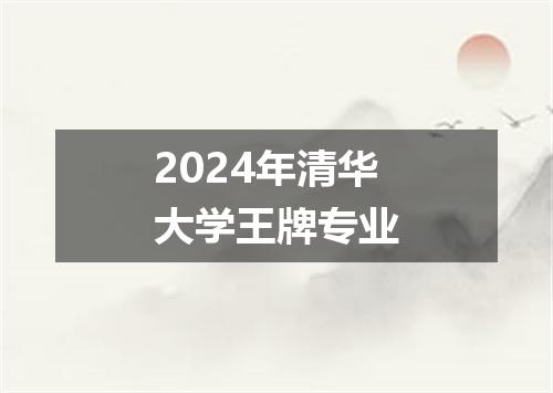 2024年清华大学王牌专业