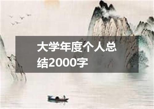 大学年度个人总结2000字