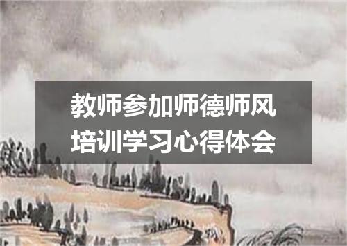 教师参加师德师风培训学习心得体会