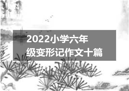 2022小学六年级变形记作文十篇