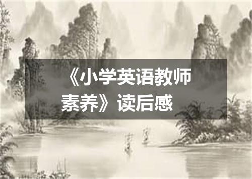 《小学英语教师素养》读后感