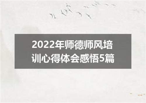 2022年师德师风培训心得体会感悟5篇