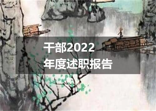 干部2022年度述职报告