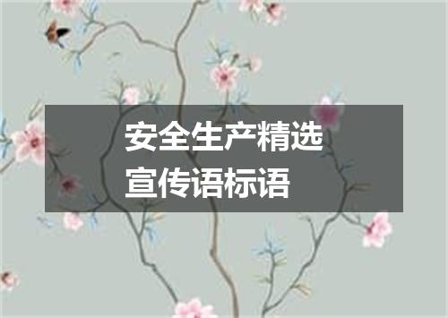 安全生产精选宣传语标语