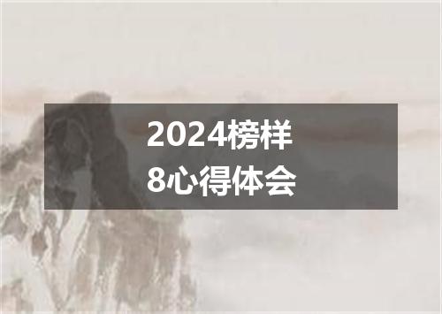 2024榜样8心得体会