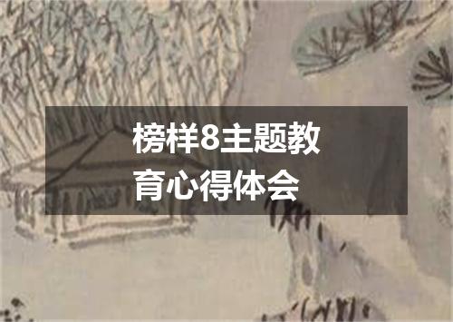 榜样8主题教育心得体会
