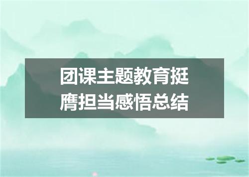 团课主题教育挺膺担当感悟总结