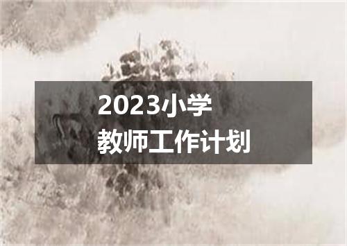 2023小学教师工作计划