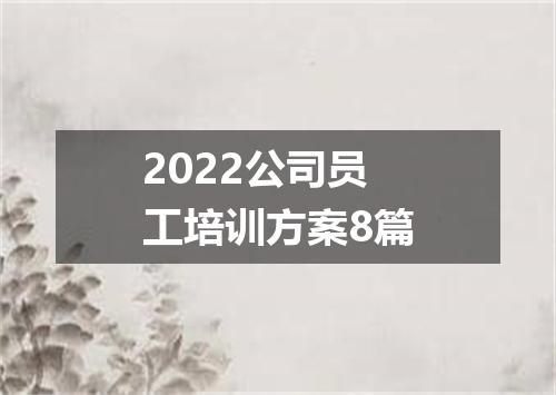 2022公司员工培训方案8篇