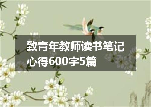 致青年教师读书笔记心得600字5篇