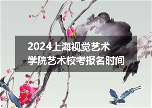 2024上海视觉艺术学院艺术校考报名时间