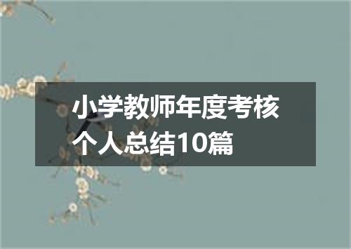 小学教师年度考核个人总结10篇