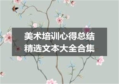 美术培训心得总结精选文本大全合集