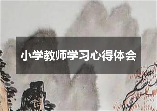 小学教师学习心得体会