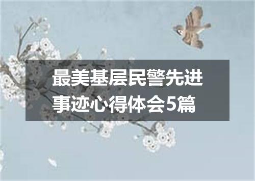 最美基层民警先进事迹心得体会5篇
