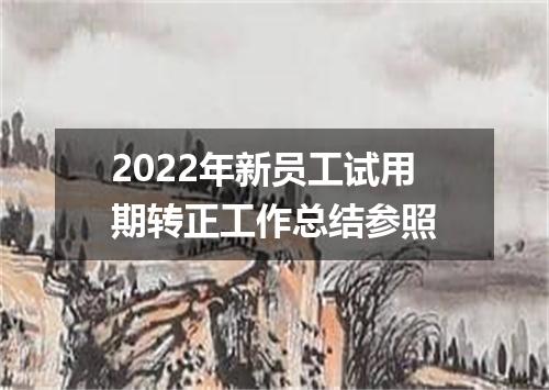 2022年新员工试用期转正工作总结参照