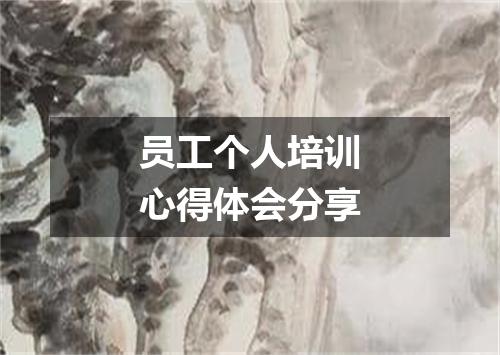 员工个人培训心得体会分享
