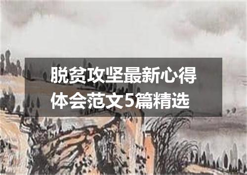 脱贫攻坚最新心得体会范文5篇精选