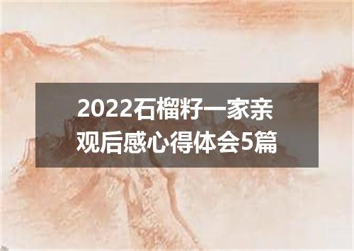 2022石榴籽一家亲观后感心得体会5篇